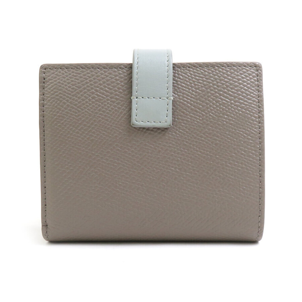 Celine bi greige fold gray blue leather wallet